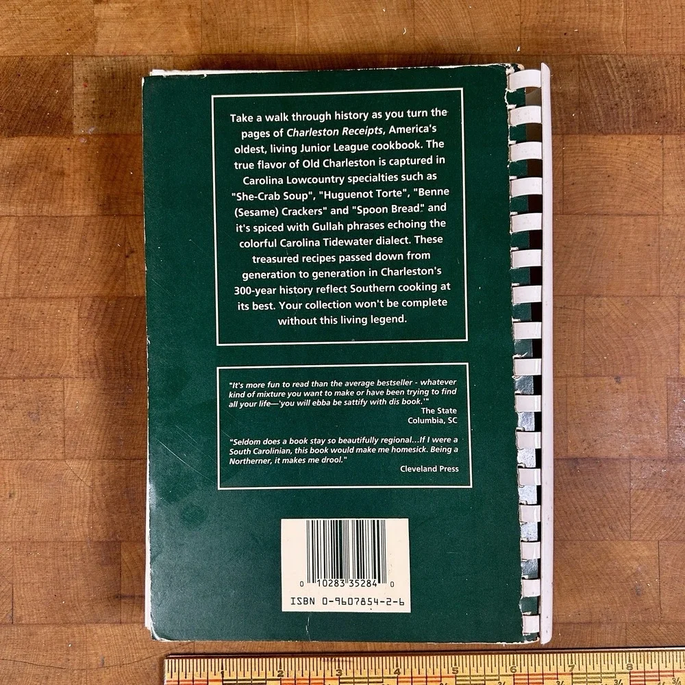 VTG Charleston Receipts Cookbook Junior League Charleston SC Historic Southern